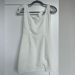 Lulu’s Your Sweetie White Tie-Strap Mini Dress